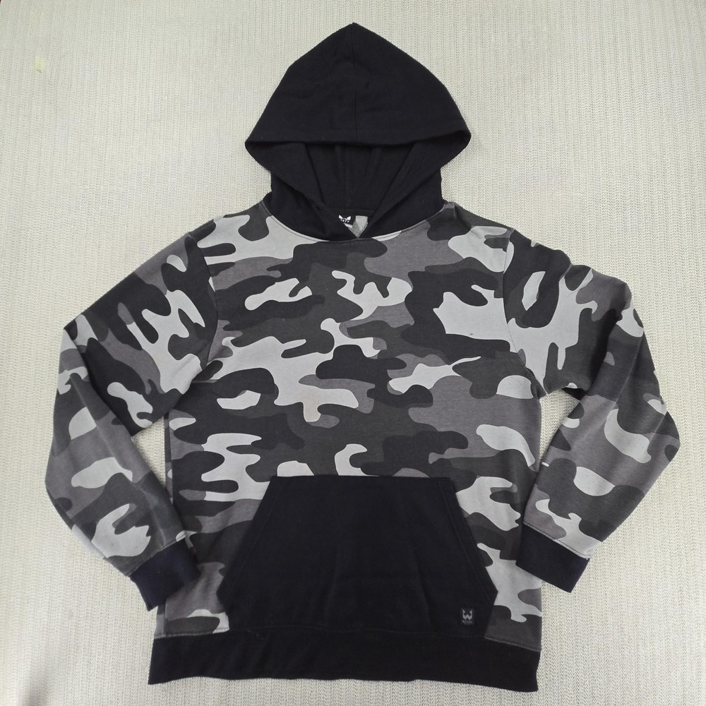 Westy Hoodie Mens Large Gray Camo Pullover Fleece Kangaroo Pocket Streetwear